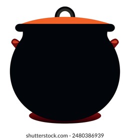         Large pot vector art illustration.
