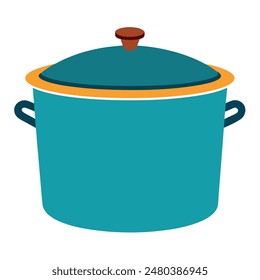         Large pot vector art illustration.
