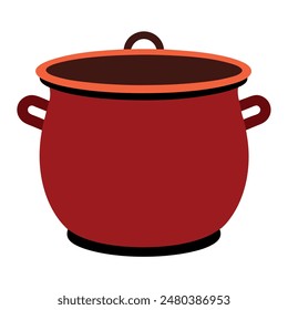         Large pot vector art illustration.
