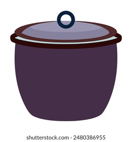         Large pot vector art illustration.
