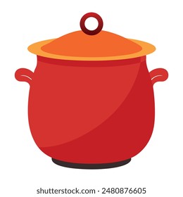         Large pot vector art illustration.
