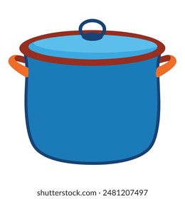         Large pot vector art illustration.
