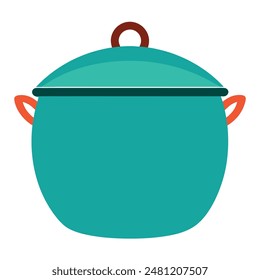         Large pot vector art illustration.
