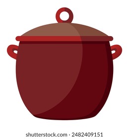         Large pot vector art illustration.
