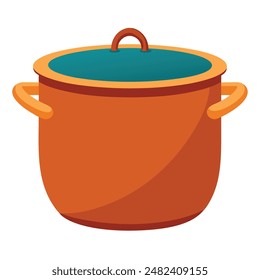         Large pot vector art illustration.
