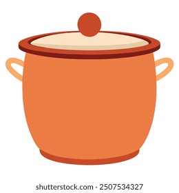         Large pot vector art illustration.
