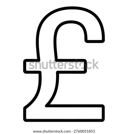 Large pound sterling symbol icon