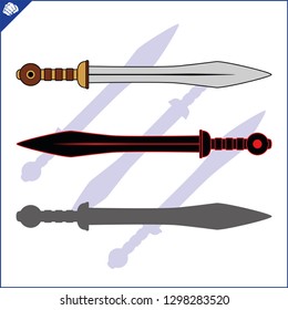 Large, powerful knife with a wide blade. Machete, kukri, cleaver. Dangerous combat edged weapons. Blade Weapons. Swords and daggers, machetes and other cold steel.