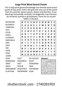 large print general knowledge word search stock vector royalty free 1740281903