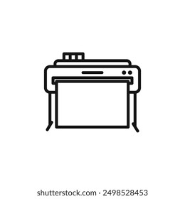 large printer icon isolated on white background