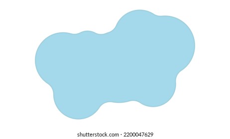 Large puddle on a white background