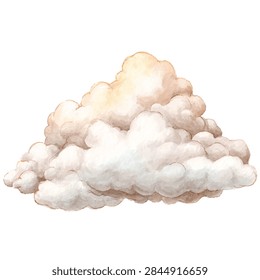 A large puffy white cloud formation