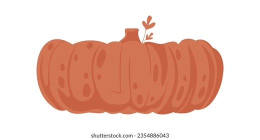 Large pumpkin This thing works well for fall and Halloween-related ideas. Cartoon style, Vector Illustration