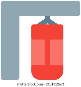 Large punching bag for the boxing practice