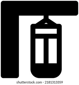 Large punching bag for the boxing practice