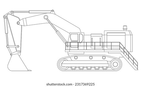 Large quarry dump truck. Equipment for high-mining industry. Mining clay in quarry.