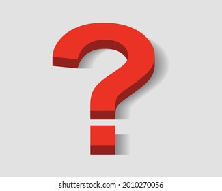 Large question mark. Searching for answer. Vector illustration.