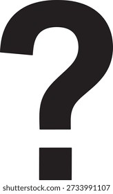 Large question mark symbol on transparent background for queries and inquiries