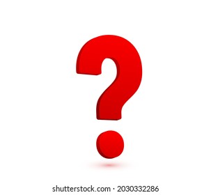 Large red question mark vector illustration isolated on white background. Problem, doubt design concept. svg