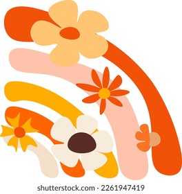 Large  retro flowers Abstract flower Trendy botanical wall arts wild floral  plants leaf style Modern.