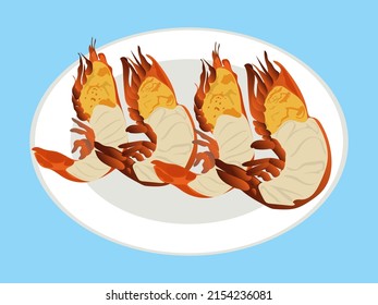 The large river prawns are juicy.