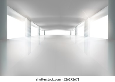 Large room. Vector illustration.