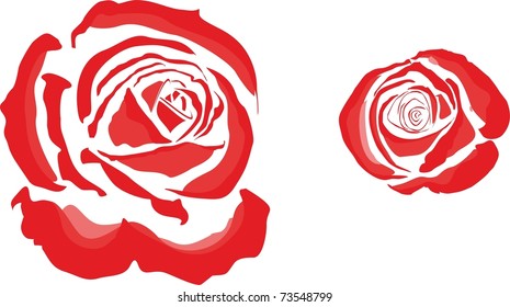 Large  rose bud and Abstraction