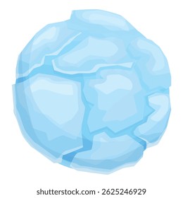 Large round iceberg floating in the ocean, showing the effects of global warming