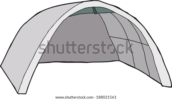 Large round\
top vehicle shelter on white\
background