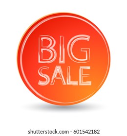Large sales, banner. Vector illustration