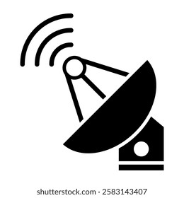 Large satellite dish antenna icon vector design templates