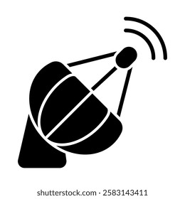 Large satellite dish antenna icon vector design templates