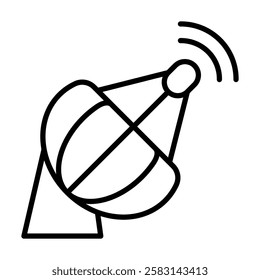 Large satellite dish antenna icon vector design templates