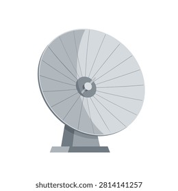 Large Satellite Dish Parabolic Antenna Icon for Global Communication Systems and Space Data Research