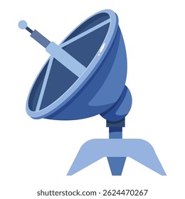 Large satellite dish is receiving or transmitting signal