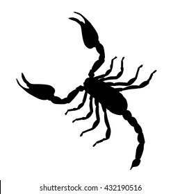 Large Scorpion Silhouette Vector Illustration EPS10