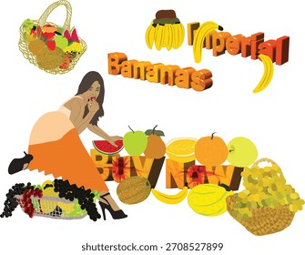 Una Grande selección de todas las frutas con un diseño distintivo