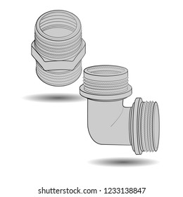 large selection of infographics depicting materials for plumbing work