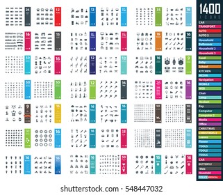 Large set of 1400 icons