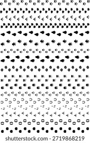 Grande conjunto de huellas de pasos de animales y pájaros en blanco, Pistas de animales, Vector de guía de huellas dactilares, huellas de animales, huellas de patas. Un conjunto de diferentes huellas y rastros de animales y aves.