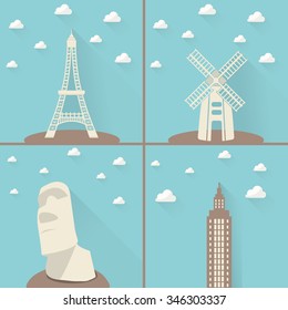 a large set of backgrounds of the sights the world