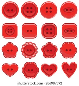 A large set of buttons in different designs