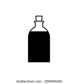 Large set of Chemistry lab and diagrammatic icons showing assorted experiments, glassware and molecules isolated on white for design elements, black and white vector illustration
