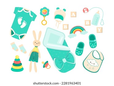 Seamless pattern baby food, pastel color, vector illustration