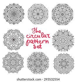 Large set of circular ornaments/ Mandala