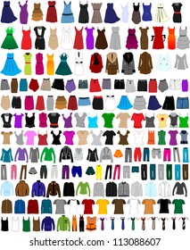 Large Set Of Clothes For Men And Women