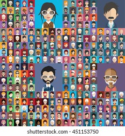Large set of diferent avatars 1
