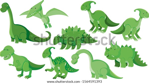 different color dinosaurs