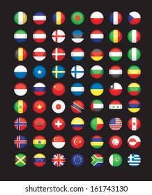 large set of flag icons