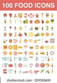 Large set of food and cooking icons